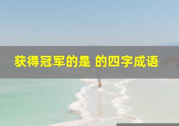 获得冠军的是 的四字成语